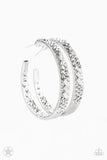 GLITZY By Association Silver Hoop Earrings - Paparazzi Accessories - Bella Fashion Accessories LLC