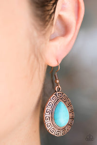 Tribal Tango Copper Earrings - Paparazzi Accessories - Bella Fashion Accessories LLC