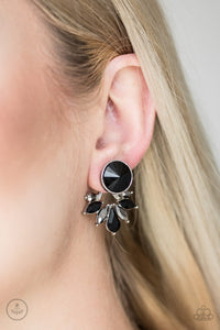 Radically Royal Black Post Earrings - Bella Fashion Accessories LLC