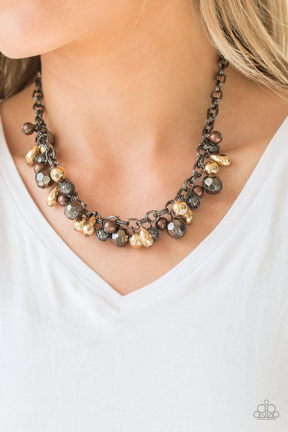 Building My Brand Black Necklace| Paparazzi Accessories| Bella Fashion Accessories LLC.