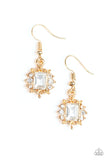 Cant Stop The REIGN Gold Earrings - Paparazzi Accessories - Bella Fashion Accessories LLC