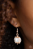 Cant Stop The REIGN Gold Earrings - Paparazzi Accessories - Bella Fashion Accessories LLC