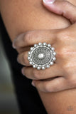 Mesa Mandala White Ring| Paparazzi Accessories| Bella Fashion Accessories LLC