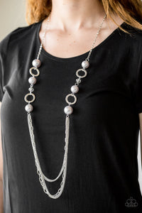 Its About SHOWTIME! Silver Necklace - Paparazzi Accessories - Bella Fashion Accessories LLC