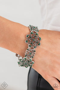 Regal Recognition Green Bracelet - Paparazzi Accessories - Bella Fashion Accessoris LLC