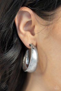 Dune Dynasty Silver Earrings - Paparazzi Accessories - Bella Fashion Accessories LLC