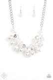 Romantically Reminiscent White Necklace - Paparazzi Accessories - Bella Fashion Accessories LLC