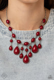 Maritime Mirage Red Necklace - Paparazzi Accessories - Bella Fashion Accessories LLC