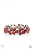 Marina Romance Red Bracelet - Paparazzi Accessoires - Bella Fashion Accessories LLC