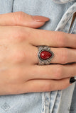 Maritime Mirage Red Ring - Paparazzi Accessories - Bella Fashion Accessories LLC