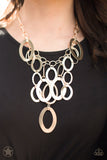A Golden Spell Gold Rings Necklace - Paparazzi Accessories - Bella Fashion Accessories LLC