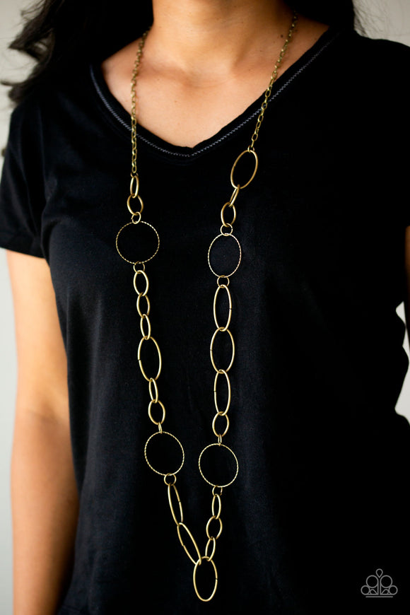 Perfect MISMATCH Brass Necklace - Paparazzi Accessories - Bella Fashion Accessories LLC