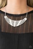 Terra Trailbreaker Silver Necklace - Paparazzi Accessories - Bella Fashion Accessories LLC