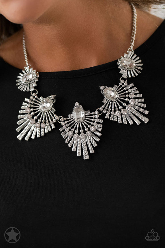 Miss YOU-niverse Silver Necklace - Paparazzi Accessories - Bella Fashion Accessories LLC