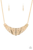 Terra Trailbreaker Gold Necklace - Paparazzi Accessories - Bella Fashion Accessories LLC