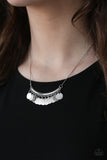 Bohemian Bombshell Silver Necklace - Paparazzi Accessories - Bella Fashion Accessories LLC