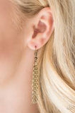 Just A Drop Brass Necklace - Paparazzi Accessories - Bella Fashion Accessories LLC