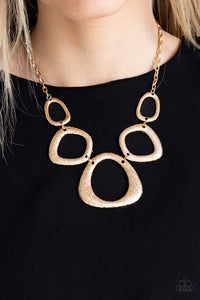 Backstreet Bandit Gold Necklace - Paparazzi Accessories - Bella Fashion Accessories LLC