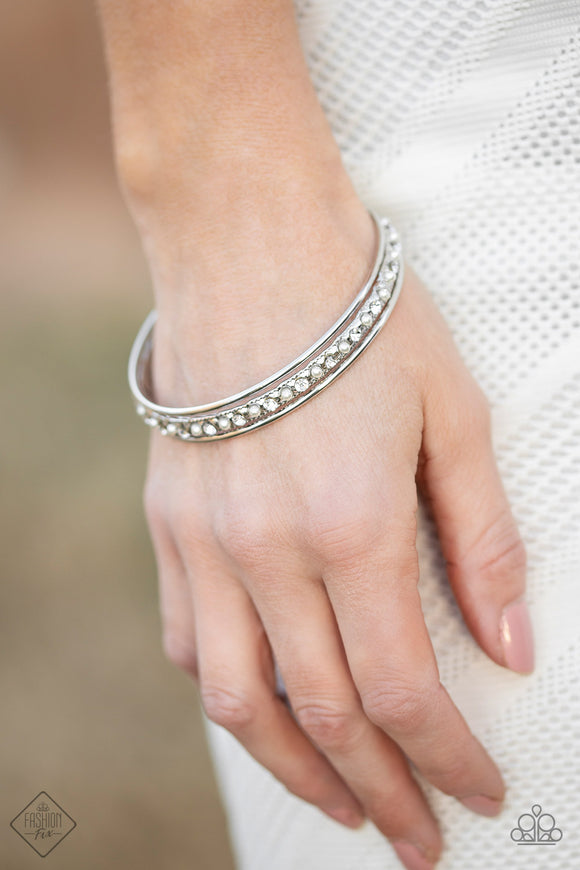 Ballroom Bauble Silver Bracelet - Paparazzi Accessories - Bella Fashion Accessories LLC