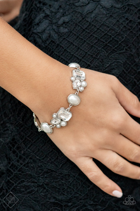 Best in SHOWSTOPPING White Bracelet - Paparazzi Accessories - Bella Fashion Accessories LLC