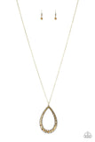 Big Ticket Twinkle Brass Necklace| Paparazzi Accessories| Bella Fashion Accessories LLC