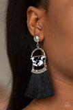 Tassel Trot Black Tassel Earrings - Paparazzi Accessories - Bella Fashion Accessories LLC