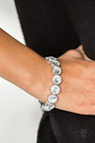 EXCLUSIVE! Number One Knockout White Bracelet - Paparazzi Accessories - Bella Fashion Accessories LLC