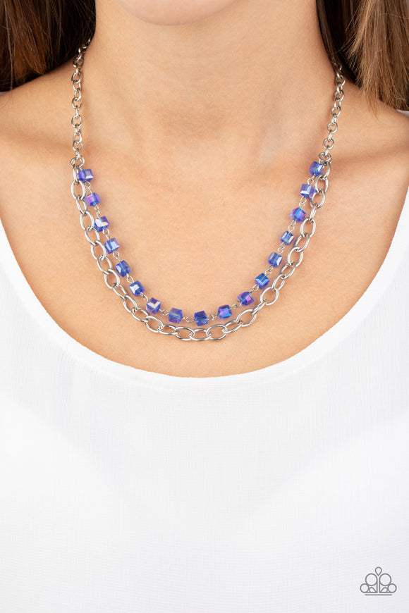 Paparazzi Necklace ~ Show-Stopping Shimmer - Blue – Paparazzi Jewelry |  Online Store | DebsJewelryShop.com
