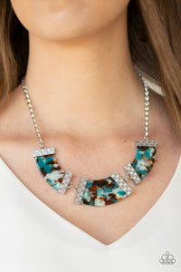 HAUTE-Blooded Blue Acrylic Necklace - Paparazzi Accessories - Bella Fashion Accessories LLC