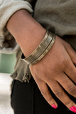 Magnificent Musings Big Mash Up Brass Bracelets - Paparazzi Accessories - Bella Fashion Accessories LLC