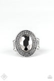 Magnificent Musings Castle Lockdown Silver Ring - Paparazzi Accessories - Bella Fashion Accessories LLC