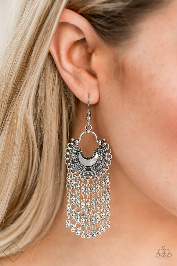 Catching Dreams Silver Earrings - Paparazzi Accessories - Bella Fashion Accessories LLC