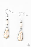 Courageously Canyon White Earrings| Paparazzi Accessories| Bella Fashion Accessories LLC