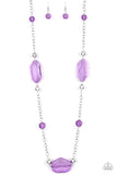 Crystal Charm Purple Necklace - Paparazzi Accessories - Bella Fashion Accessories LLC