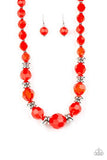 Dine and Dash Red Necklace| Paparazzi Accessories| Bella Fashion Accessories LLC