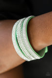 Dangerously Drama Queen Green Snap Bracelet - Paparazzi Accessories - Bella Fashion Accessories LLC