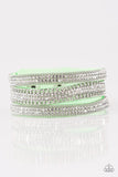 Dangerously Drama Queen Green Snap Bracelet - Paparazzi Accessories - Bella Fashion Accessories LLC