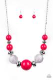 Daytime Drama Red Necklace - Paparazzi Accessories - Bella Fashion Accessories LLC