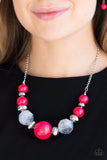 Daytime Drama Red Necklace - Paparazzi Accessories - Bella Fashion Accessories LLC