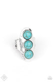 Eco Queen Silver & Turquoise Ring - Paparazzi Accessories - Bella Fashion Accessories LLC