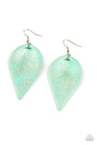Enchanted Shimmer Green Earrings - Paparazzi Accessories - Bella Fashion Accessories LLC