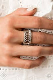 Glimpses of Malibu Here We VERTIGO Silver Ring - Paparazzi Accessories - Bella Fashion Accessories LLC