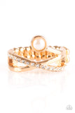 Front GLAM Gold Ring - Paparazzi Accessories - Bella Fashion Accessories LLC