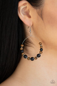 Forestry Fashion Black & Brown Earrings| Paparazzi Accessories| Bella Fashion Accessories LLC