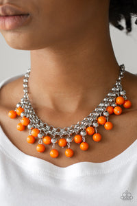 Friday Night Fringe Orange Necklace| Paparazzi Accessories| Bella Fashion Accessories LLC