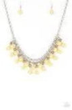 Friday Night Fringe Yellow Necklace - Paparazzi Accessories - Bella Fashion Accessories LLC