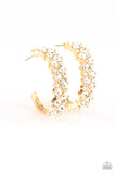 Glitter Galaxy Gold Hoop Earrings - Paparazzi Accessories - Bella Fashion Accessories LLC