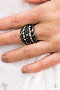 Girl Fight Multi-Textured Ring - Paparazzi Accessories - Bella Fashion Accessories LLC