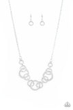 Going In Circles Silver Necklace - Paparazzi Accessories - Bella Fashion Accessories LLC