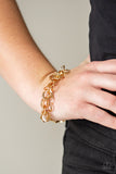 Noise Control Gold Bracelet - Paparazzi Accessories - Bella Fashion Accessories LLC